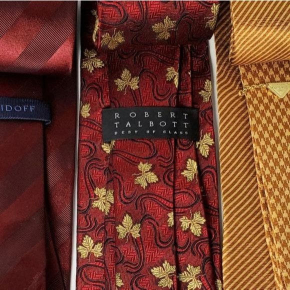 TIE BUNDLE 3PC RED & GOLD - Picture 2 of 2